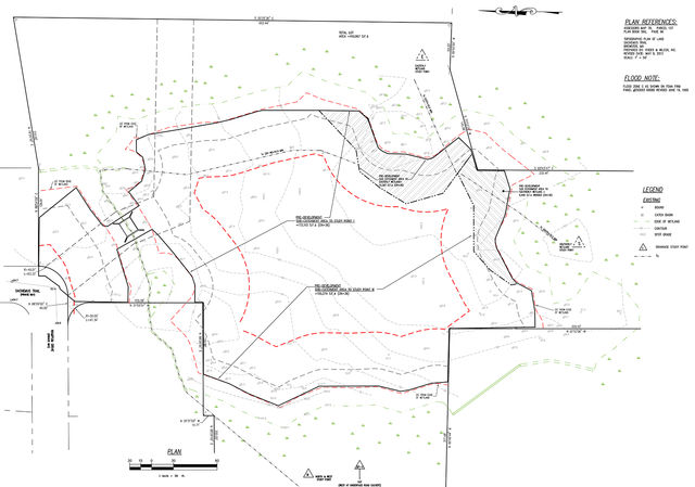 Brewster Landing Pre Development Drainage Area Plan