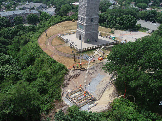 Pilgrim Monument Ptown Museum Funicular Construction